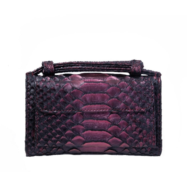 Ladies Snake Texture Print Clutch Bag Long Crossbody Bag With Chain