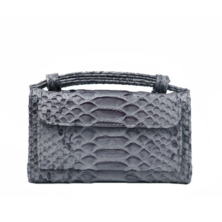 Ladies Snake Texture Print Clutch Bag Long Crossbody Bag With Chain