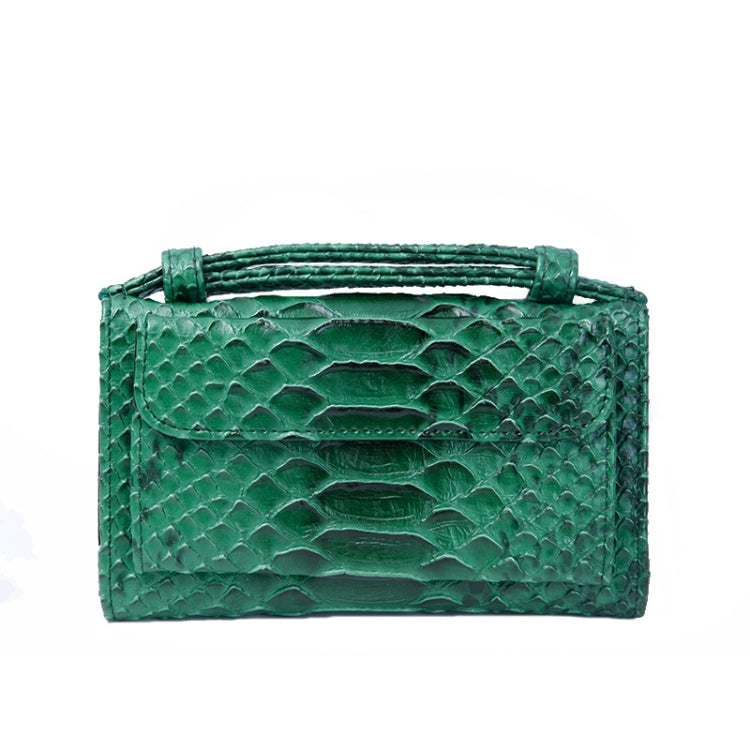 Ladies Snake Texture Print Clutch Bag Long Crossbody Bag With Chain