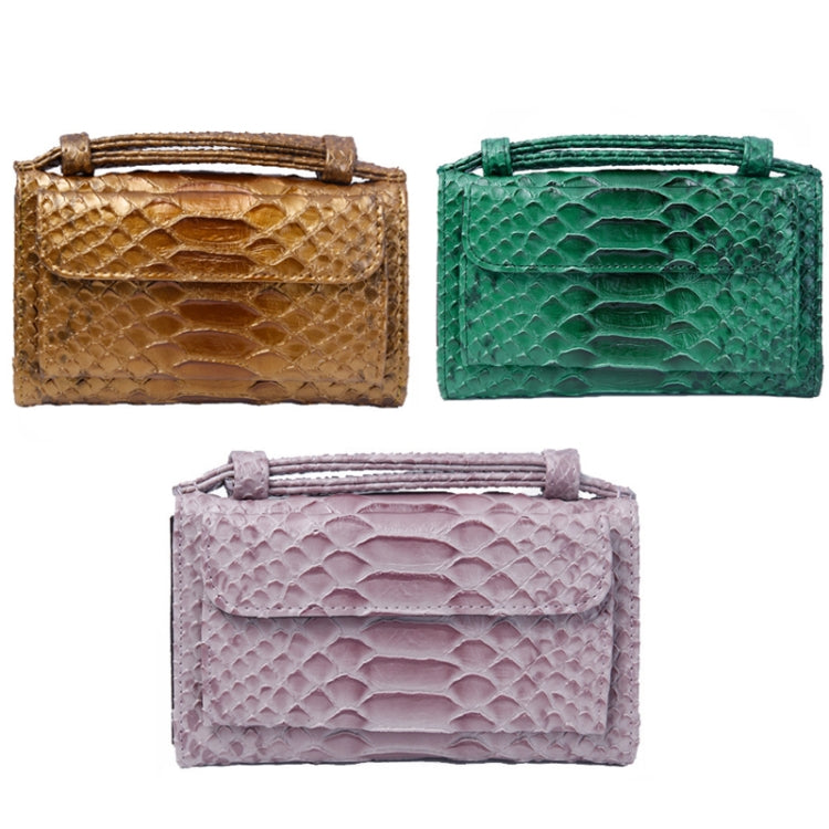 Ladies Snake Texture Print Clutch Bag Long Crossbody Bag With Chain
