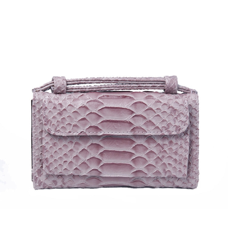 Ladies Snake Texture Print Clutch Bag Long Crossbody Bag With Chain