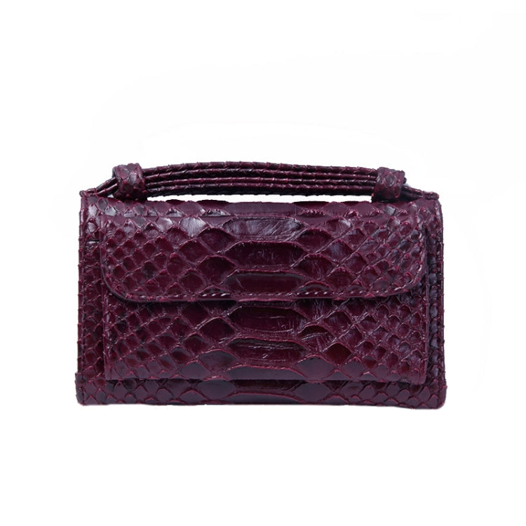 Ladies Snake Texture Print Clutch Bag Long Crossbody Bag With Chain