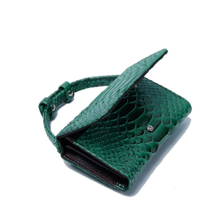 Ladies Snake Texture Print Clutch Bag Long Crossbody Bag With Chain