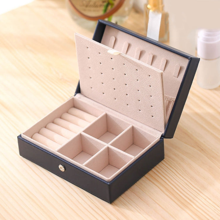 Portable Princess Style Jewelry Box Small Simple Earrings Ring Storage Box, Specification: 16.5x11.5x5.8cm