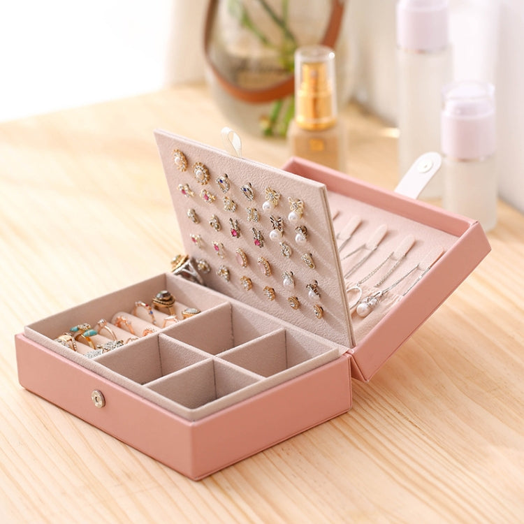 Portable Princess Style Jewelry Box Small Simple Earrings Ring Storage Box, Specification: 16.5x11.5x5.8cm
