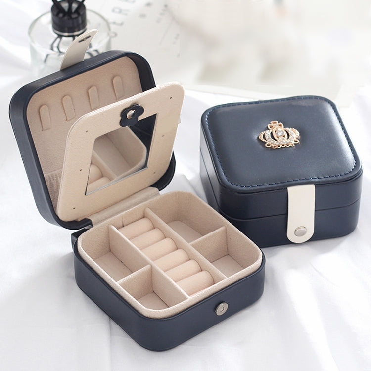 XH-001 Simple Creative Travel Portable Leather Earrings Jewelry Box, Specification: 11x11x5.8 cm