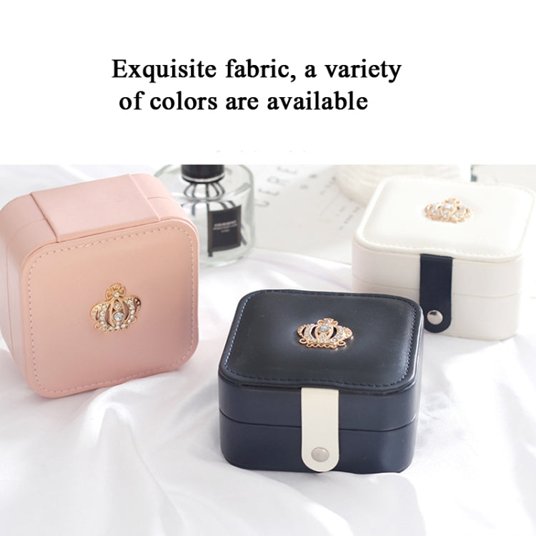 XH-001 Simple Creative Travel Portable Leather Earrings Jewelry Box, Specification: 11x11x5.8 cm