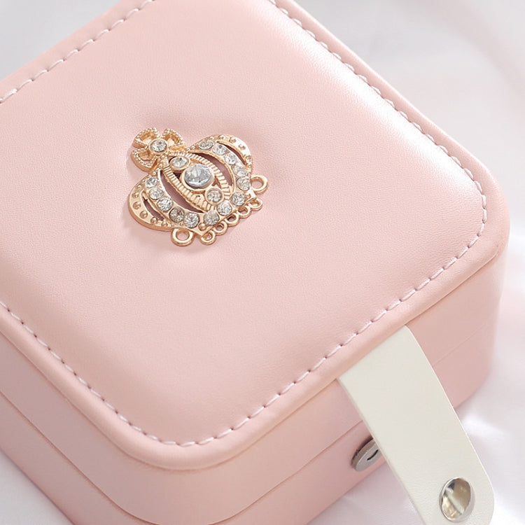 XH-001 Simple Creative Travel Portable Leather Earrings Jewelry Box, Specification: 11x11x5.8 cm