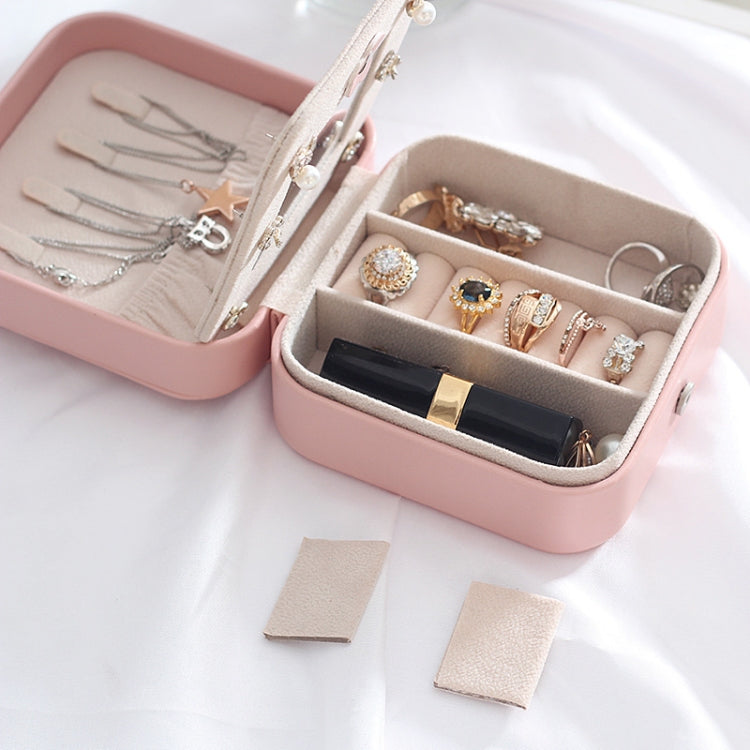XH-001 Simple Creative Travel Portable Leather Earrings Jewelry Box, Specification: 11x11x5.8 cm