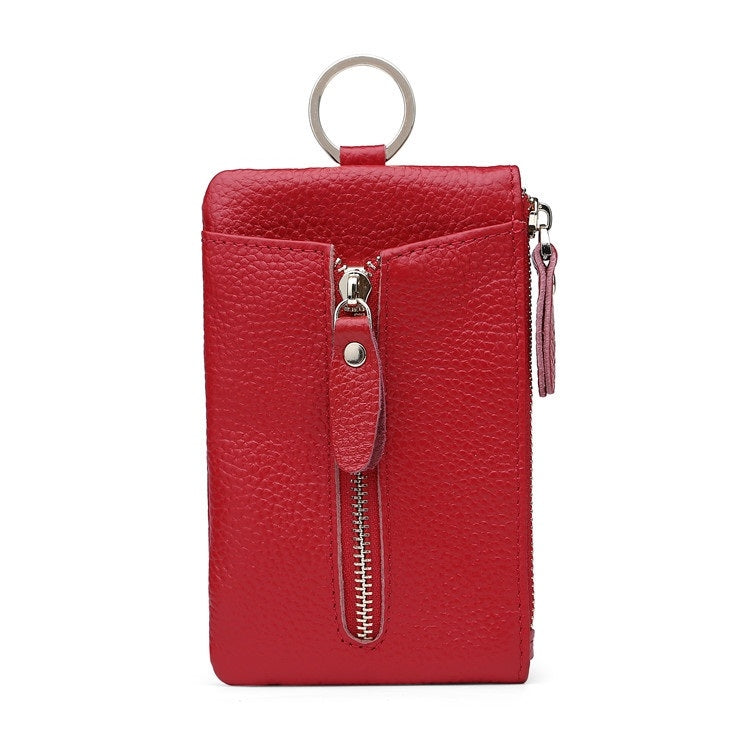 Men Leather Multifunctional Coin Purse Household Large-capacity Key Card Case