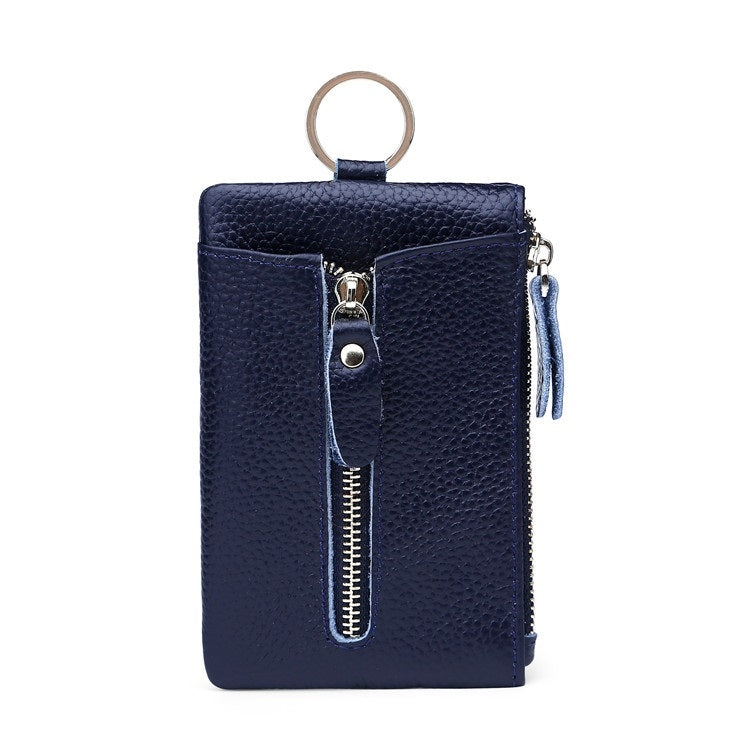 Men Leather Multifunctional Coin Purse Household Large-capacity Key Card Case