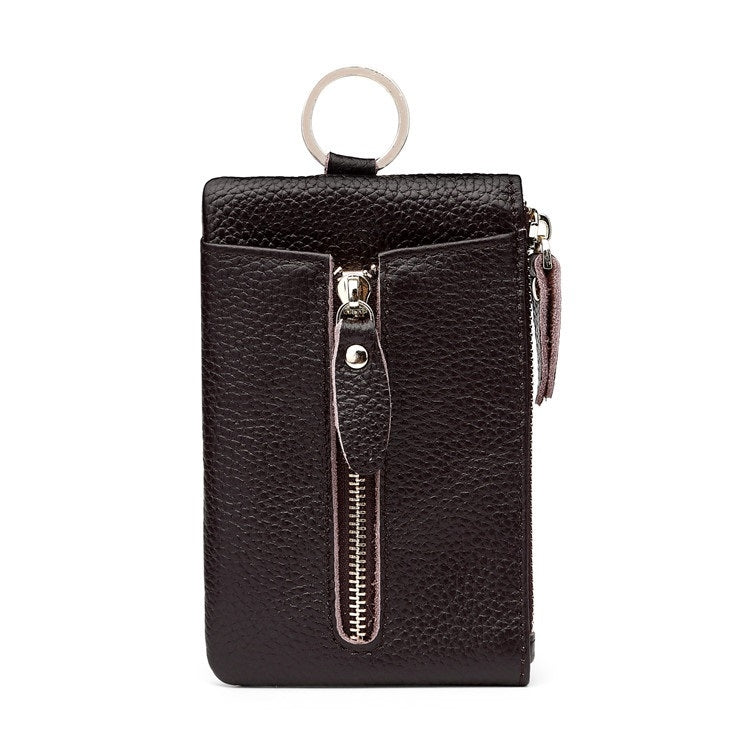 Men Leather Multifunctional Coin Purse Household Large-capacity Key Card Case