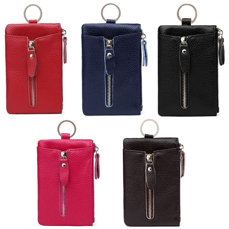 Men Leather Multifunctional Coin Purse Household Large-capacity Key Card Case