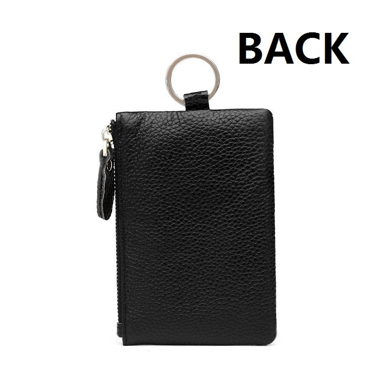 Men Leather Multifunctional Coin Purse Household Large-capacity Key Card Case