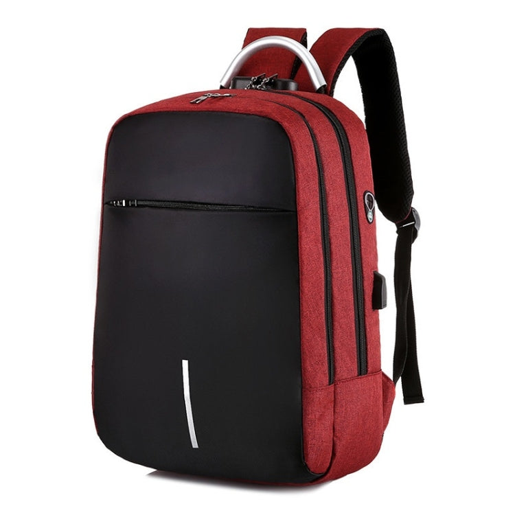 16 inch Men Password Lock Backpack Business Casual Anti-Theft Computer Bag With External USB Port