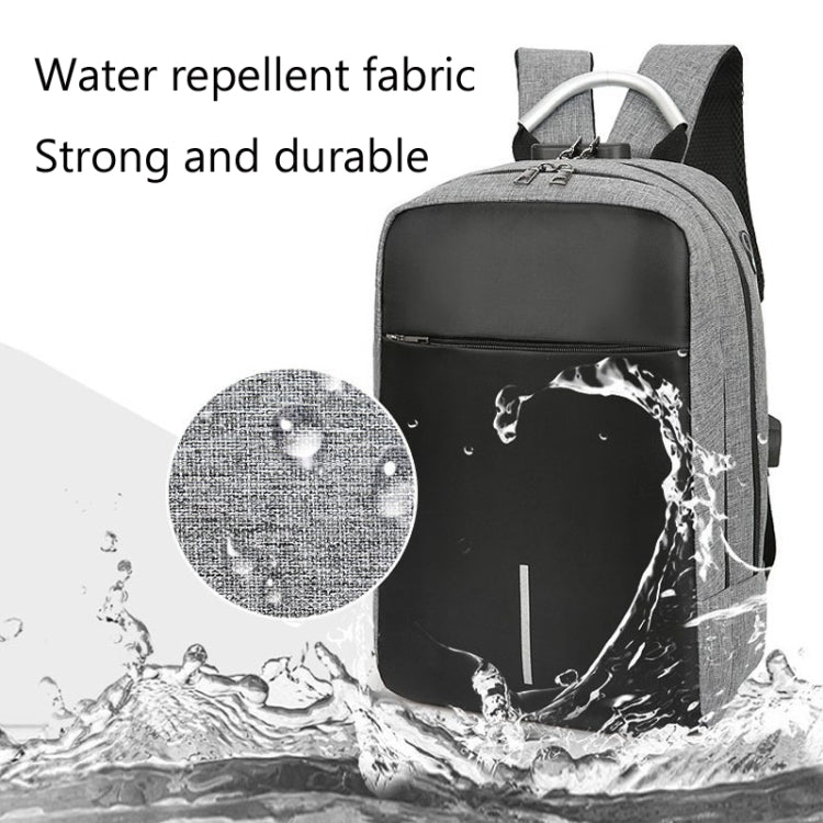 16 inch Men Password Lock Backpack Business Casual Anti-Theft Computer Bag With External USB Port