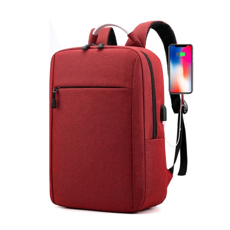 14 inch Business Computer Shoulders Backpack Travel Wear-Resistant Leisure Bag with External USB Port