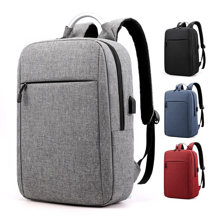 14 inch Business Computer Shoulders Backpack Travel Wear-Resistant Leisure Bag with External USB Port