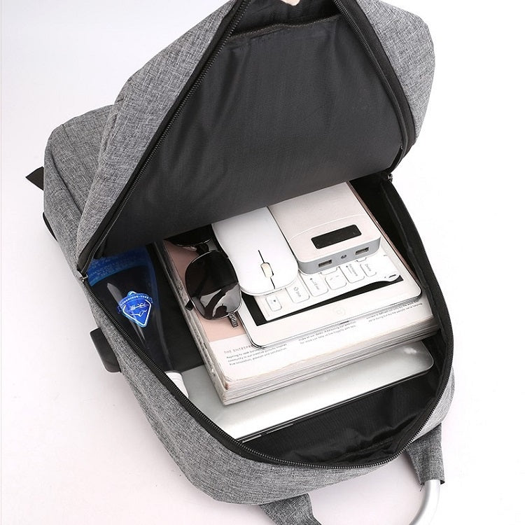 14 inch Business Computer Shoulders Backpack Travel Wear-Resistant Leisure Bag with External USB Port