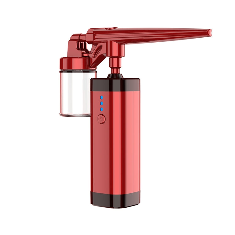 BS-1200 Nano High-pressure Water Replenishment Instrument Oxygen Injection Instrument Handheld Facial Beauty Instrument(Red Black)