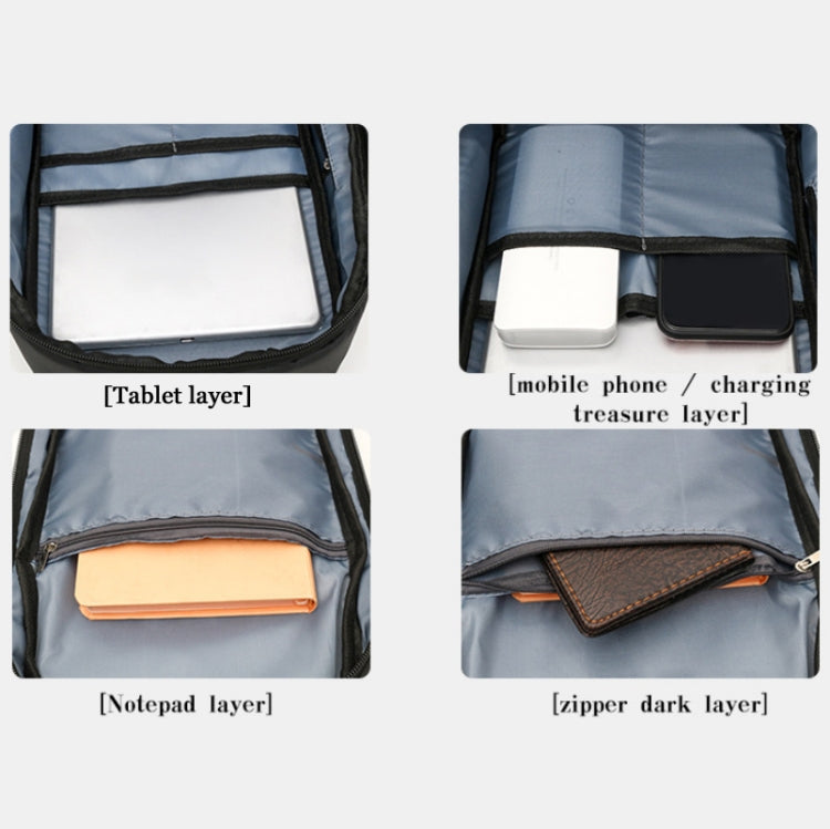 Men Sports Shoulder Chest Bag Stitching Waterproof Crossbody Bag with External USB Port