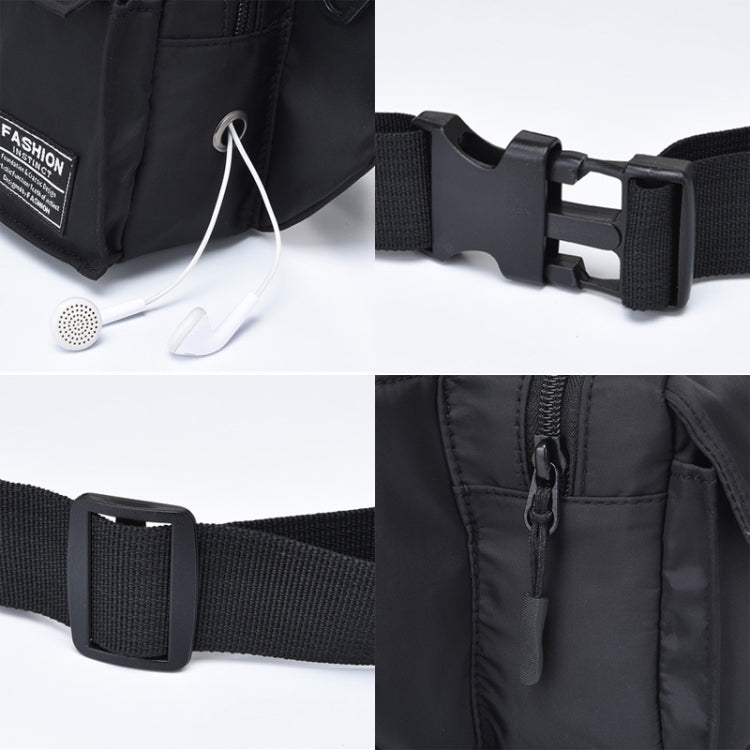 Men Nylon Leisure Chest Bag Multifunctional Outdoor Sports Waist Bag