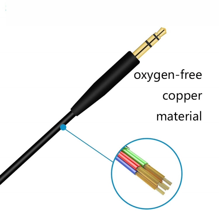 2 PCS 3.5mm To 2.5mm Audio Cable For Bose QC25 / QC35 / Soundtrue / SoundLink / OE2(Black)