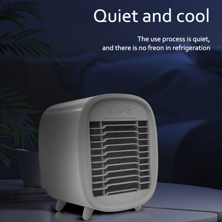 USB Household Cold Wind Electric Fan Portable Mobile Mini Cold Fan, Style: Desktop Mini English Version