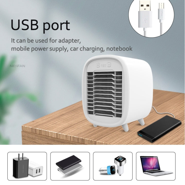 USB Household Cold Wind Electric Fan Portable Mobile Mini Cold Fan, Style: Desktop Mini English Version