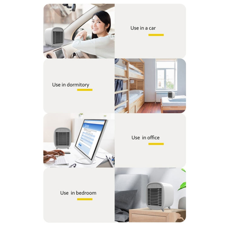 USB Household Cold Wind Electric Fan Portable Mobile Mini Cold Fan, Style: Desktop Mini English Version