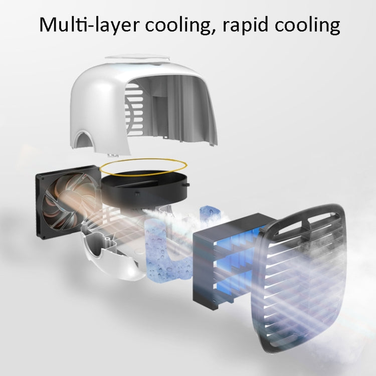 USB Household Cold Wind Electric Fan Portable Mobile Mini Cold Fan, Style: Stepless Variable Speed Version
