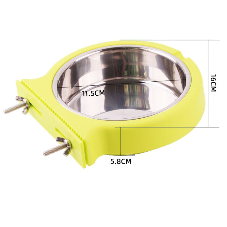 Stainless Steel Pet Bowl Hanging Bowl Anti-Overturning Dog Cat Bowl Feeder, Specification: Large (Blue)
