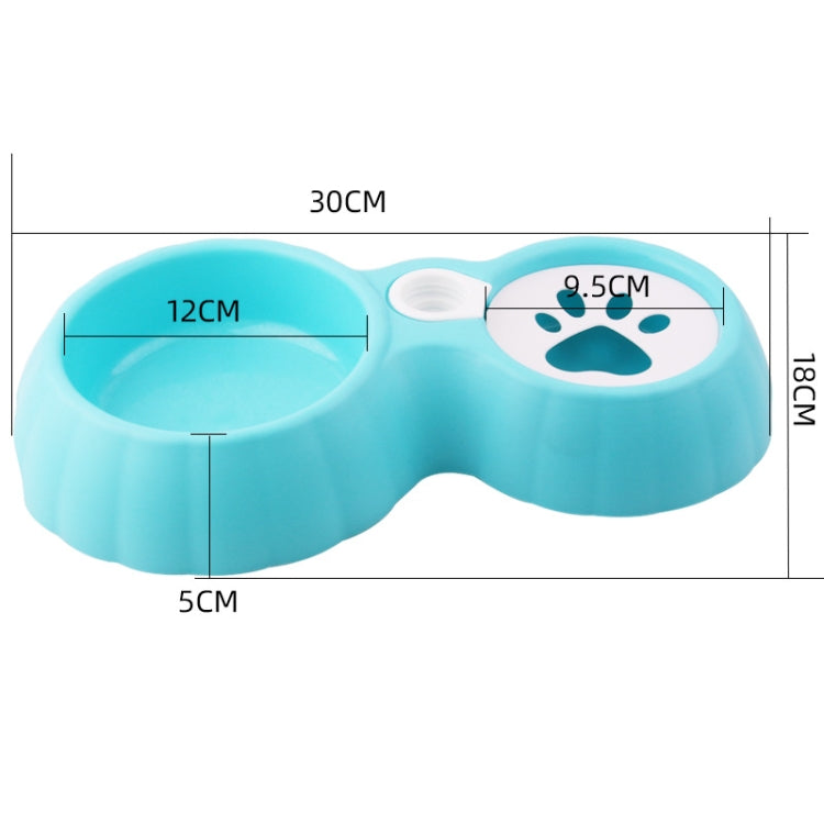 5 PCS Pet Double Bowl Food And Drinker Cat And Dog Feeder Non-Wet Mouth Drinker
