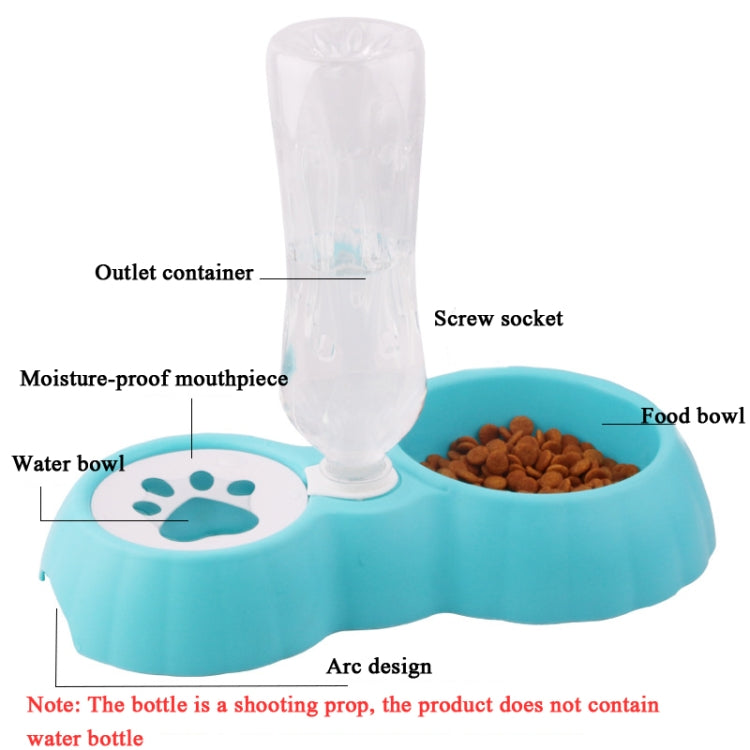 5 PCS Pet Double Bowl Food And Drinker Cat And Dog Feeder Non-Wet Mouth Drinker