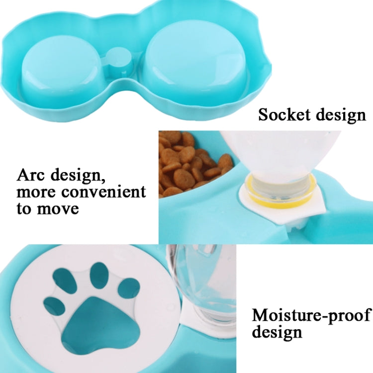 5 PCS Pet Double Bowl Food And Drinker Cat And Dog Feeder Non-Wet Mouth Drinker