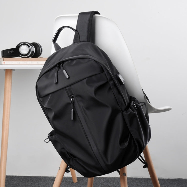 Men Oxford Backpack Business Computer Bag with External USB Port