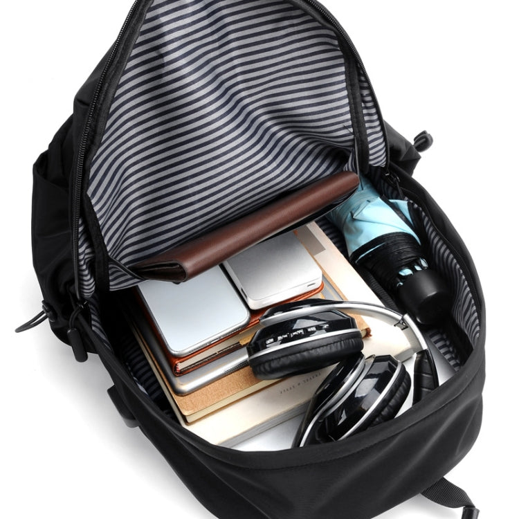 Men Oxford Backpack Business Computer Bag with External USB Port