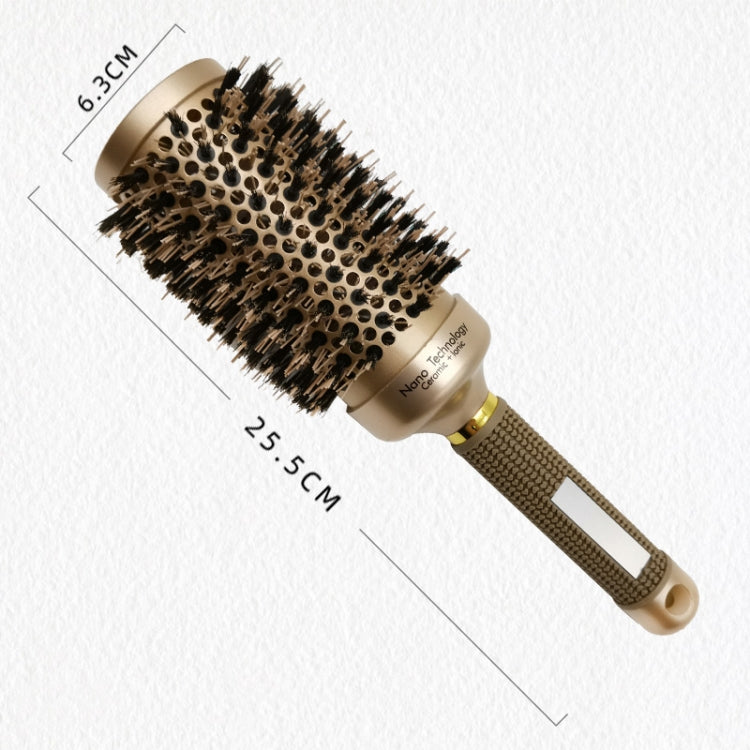 High Temperature Resistant Ceramic Bristles Roller Comb Nylon Needle Cylinder Curling Comb, Colour: 53