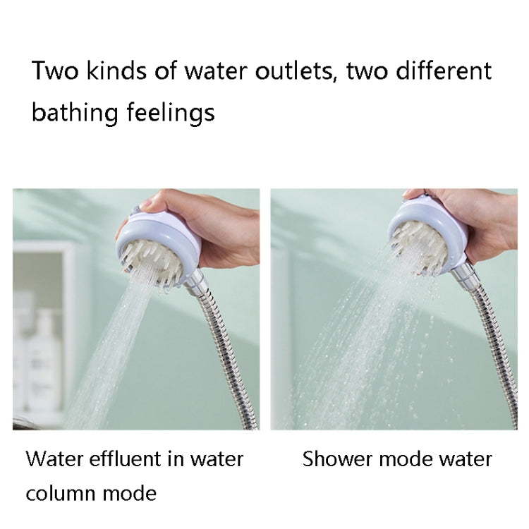 YZ-1143 Multi-Function Shower Spray Head Shower Nozzle, Style: Stainless Steel Color
