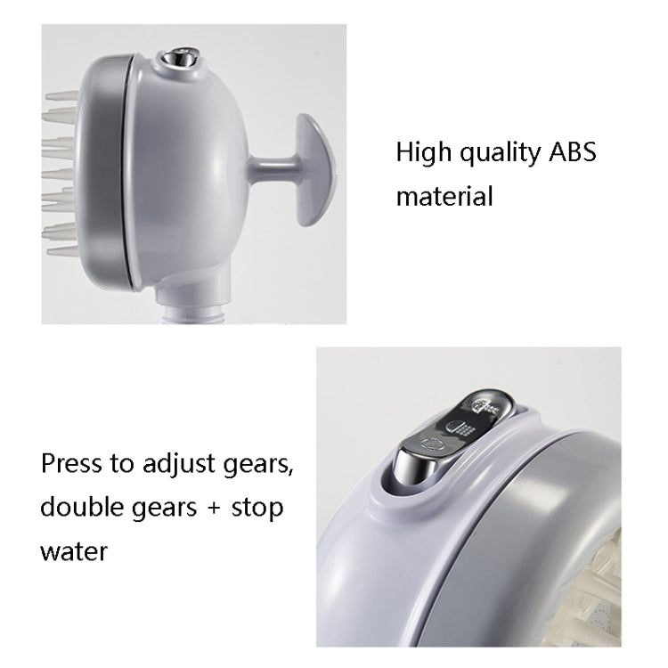 YZ-1143 Multi-Function Shower Spray Head Shower Nozzle, Style: With Brush (White)