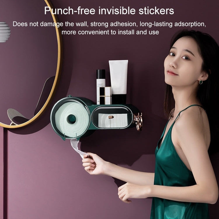 YZ-655 Washbound Tissue Storage Box Bathroom Punch-Free Wall-Mounted Shelf