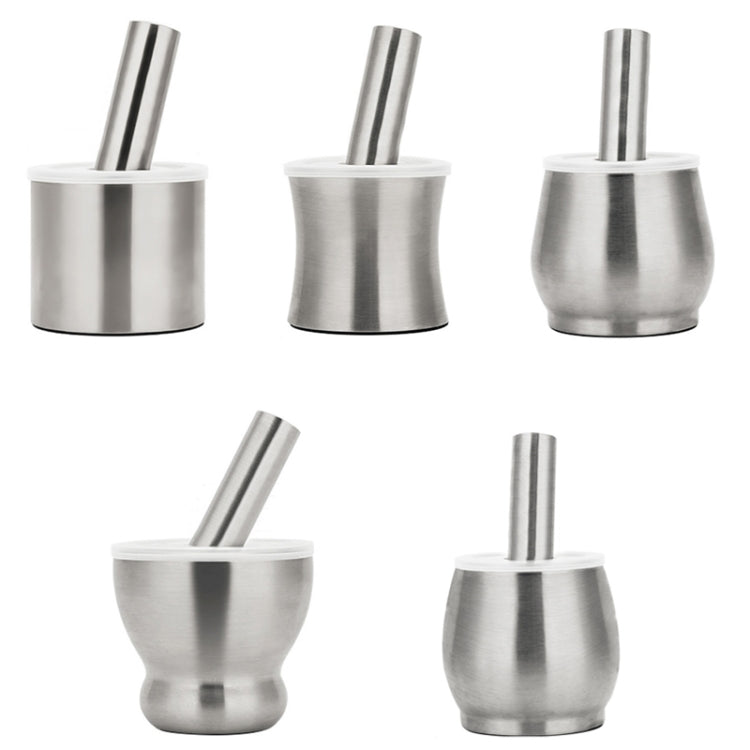 Kitchen 304 Stainless Steel Garlic Masher Spice Bean Nut Grinder, Specification: Straight Shape