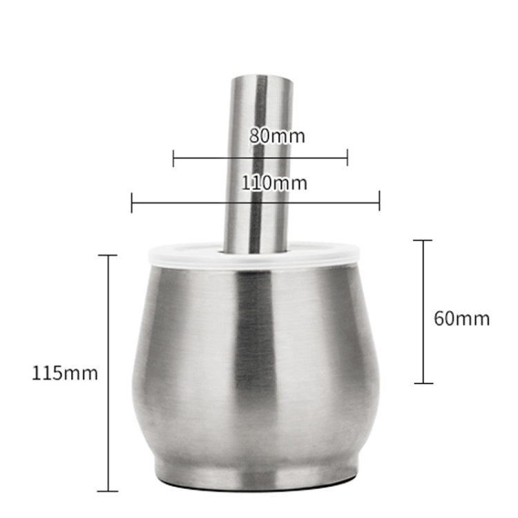 Kitchen 304 Stainless Steel Garlic Masher Spice Bean Nut Grinder, Specification: Drum Shape