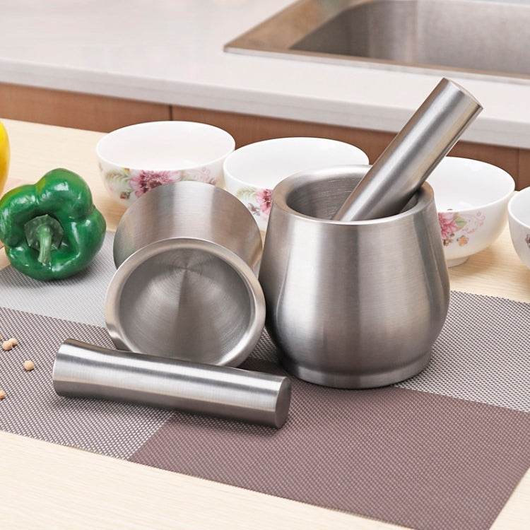 Kitchen 304 Stainless Steel Garlic Masher Spice Bean Nut Grinder, Specification: Large Drum Shape
