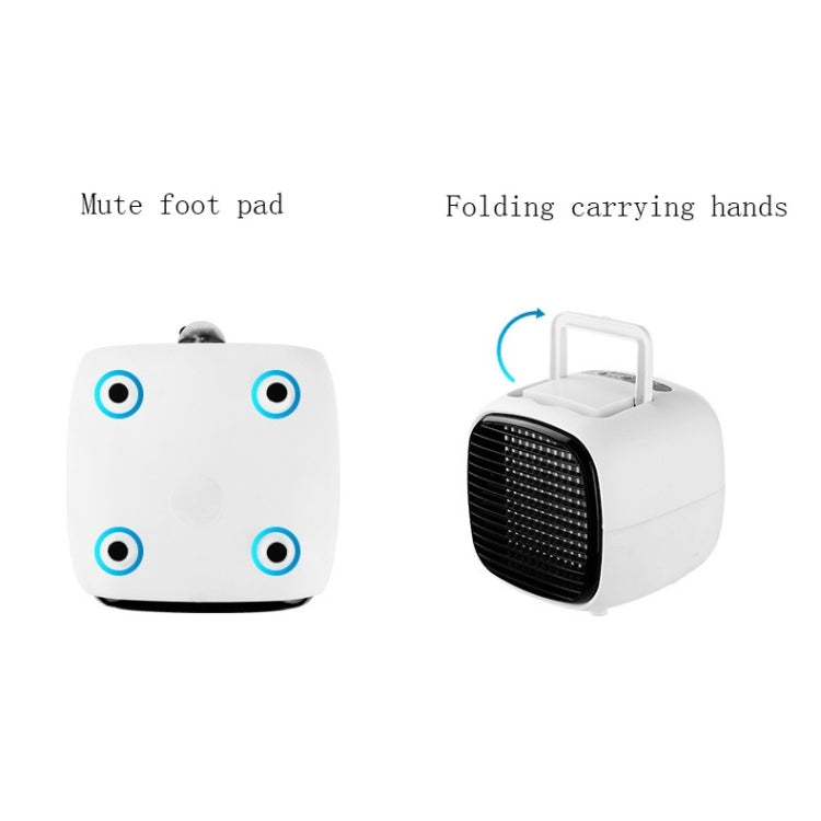 Mini USB Desktop Air Cooler Fan, Style: Foggy White