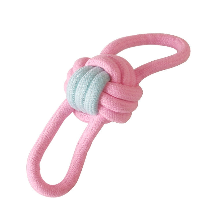 7 PCS Double Ball Dog Molar Teeth Cleaning Toy Candy Color Woven Cotton Rope