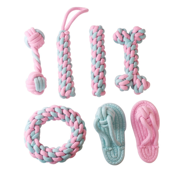 7 Corn Handle Stick Dog Molar Teeth Cleaning Toy Candy Color Woven Cotton Rope
