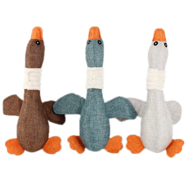 2 PCS Long Animal Wild Goose Vocal Bite Resistant Dog Toy Plush Molar Dog Supplies, Specification: Gray