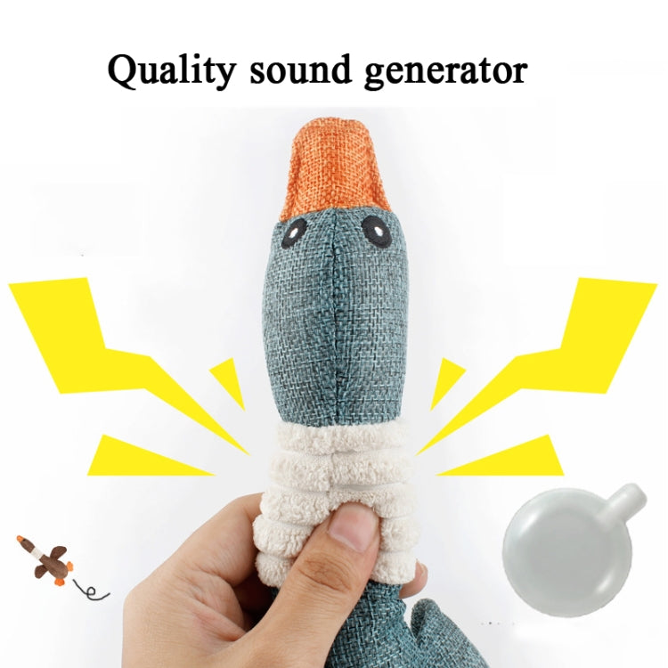 2 PCS Long Animal Wild Goose Vocal Bite Resistant Dog Toy Plush Molar Dog Supplies, Specification: Gray