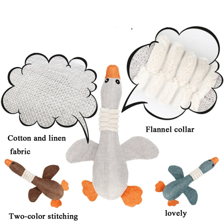 2 PCS Long Animal Wild Goose Vocal Bite Resistant Dog Toy Plush Molar Dog Supplies, Specification: Blue
